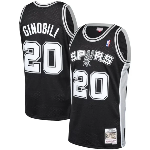 Sophistiziert Manu Ginobili San Antonio Spurs 2002 03 Hardwood Classics Player Swingman Jersey Black für die Saison