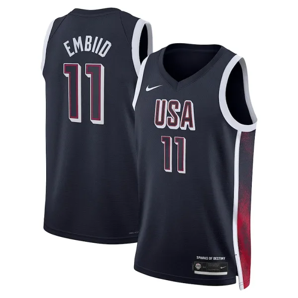 Leckeres Hervorragend Erstaunlich Joel Embiid Unisex Nike Men's USA Basketball 2024 Swingman Player Jersey Navy für die Saison