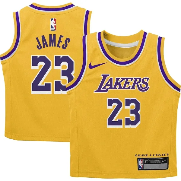 Erstaunlich LeBron James Los Angeles Lakers Nike Preschool Dri FIT Swingman Player Jersey Icon Edition Gold für die Saison