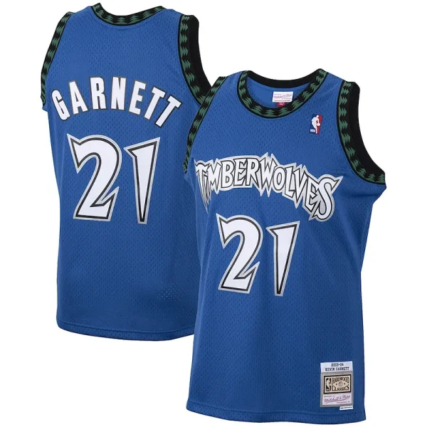 Hübsch Modern Schön Kevin Garnett Minnesota Timberwolves 2001/02 Hardwood Classics Swingman Jersey Blue für die Saison
