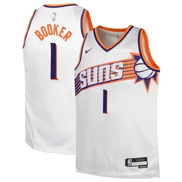 Einzigartig Devin Booker Phoenix Suns Nike Youth Swingman Jersey Association Edition White für die Saison