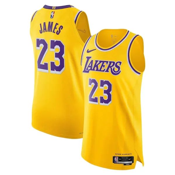 Attraktiv LeBron James Los Angeles Lakers Nike Authentic Player Jersey Icon Edition Gold für die Saison