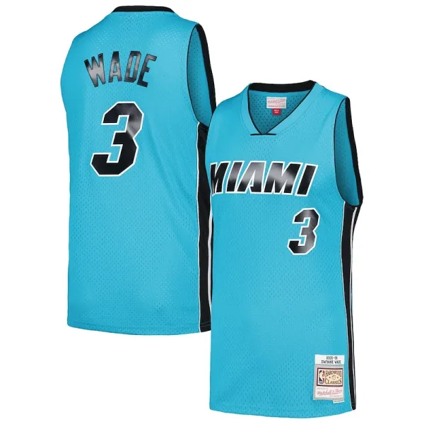 Originell Wunderbar Beständiger Dwyane Wade Miami Heat Hardwood Classics 2005/06 Tropical Swingman Jersey Blue für die Saison