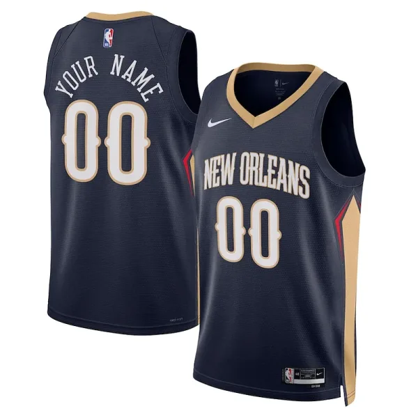 Beständiger Modern Exquisit New Orleans Pelicans Nike Unisex 2022/23 Swingman Custom Jersey Navy Icon Edition für die Saison