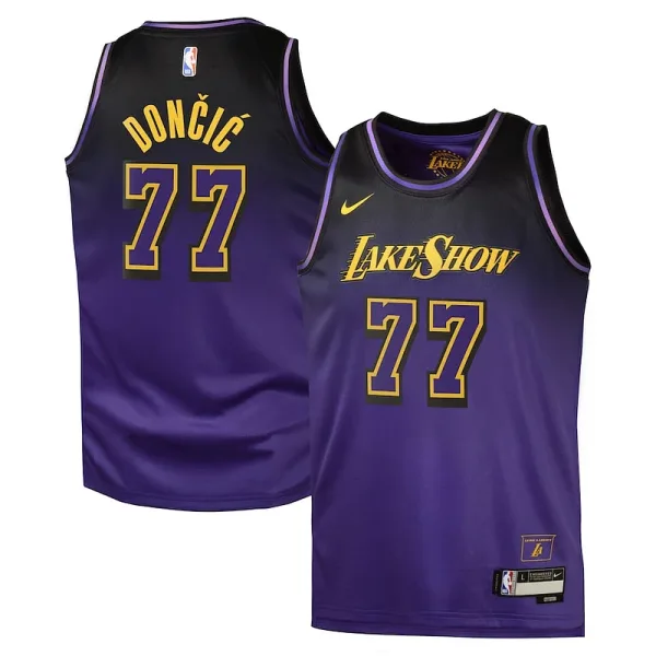 Haltbar Modern Toller Luka Dončić Los Angeles Lakers Nike City Edition Swingman Jersey 2024 Purple für die Saison