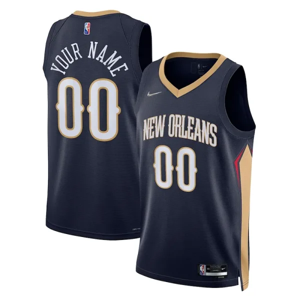 Leckeres New Orleans Pelicans Nike 2021/22 Diamond Swingman Custom Jersey Icon Edition Navy für die Saison