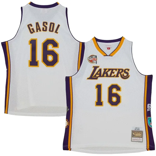 Originell Erstaunlich Attraktiv Pau Gasol Los Angeles Lakers Unisex Hall of Fame Class of 2023 Throwback Swingman Jersey White für die Saison