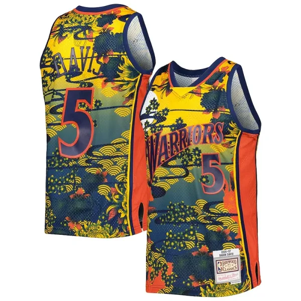 Magnifisent Originell Baron Davis Golden State Warriors Hardwood Classics Lunar New Year Swingman Jersey Blue für die Saison